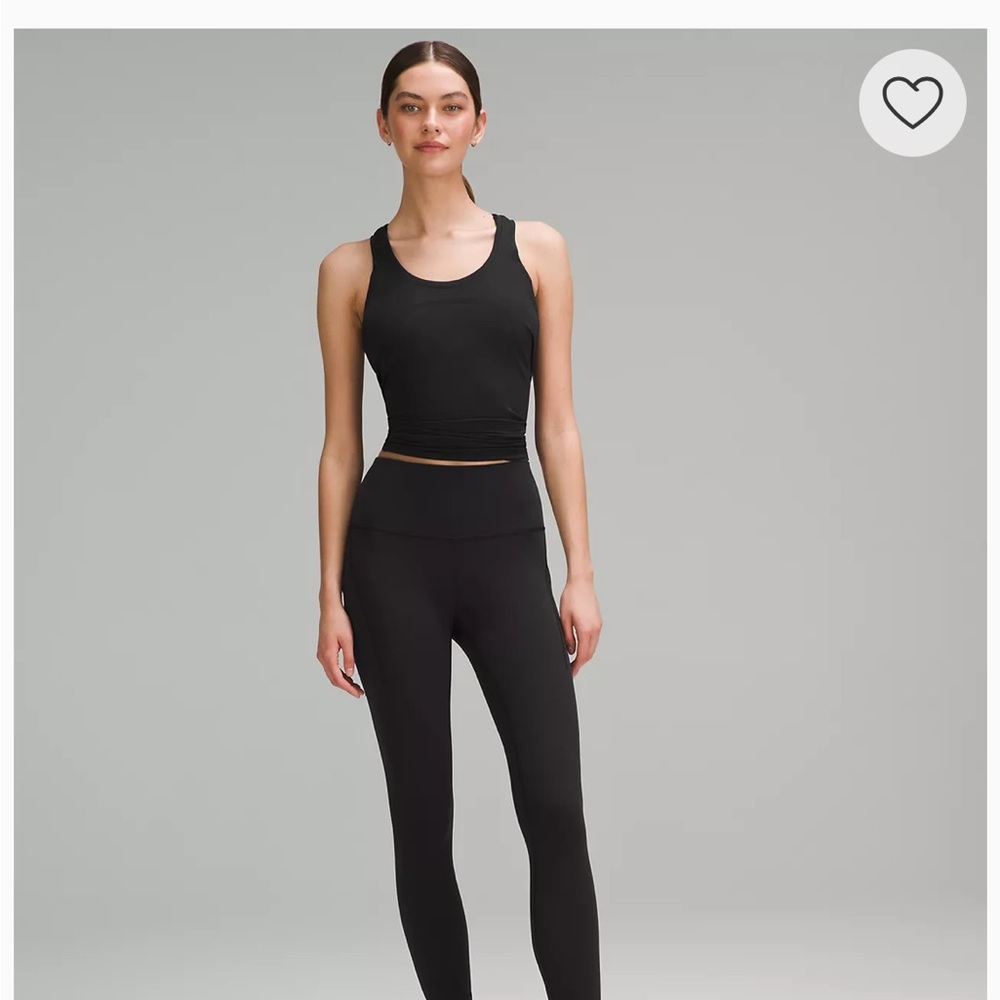 Lululemon Black racerback run tank top